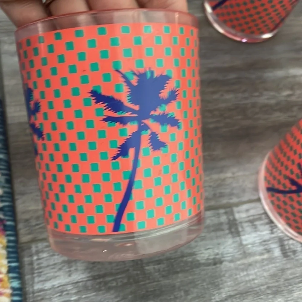 Vintage HJ Stotter 6 lucite cocktail tumblers